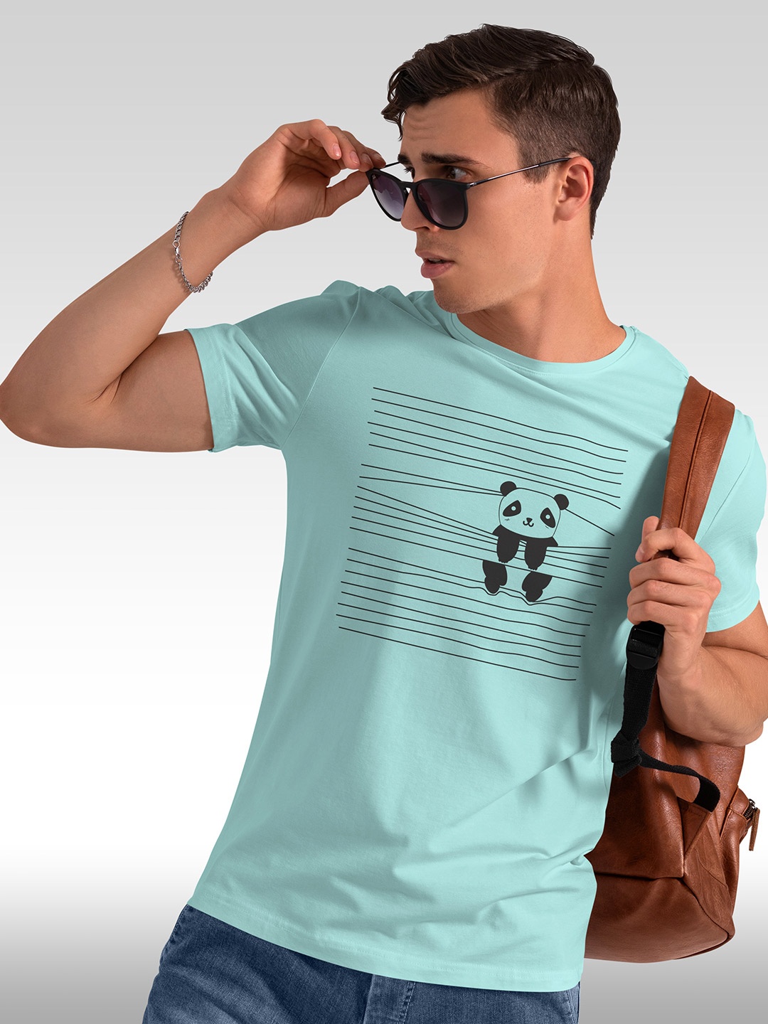 

BAESD Graphic Printed Round Neck Short Sleeves Cotton T-shirt, Blue