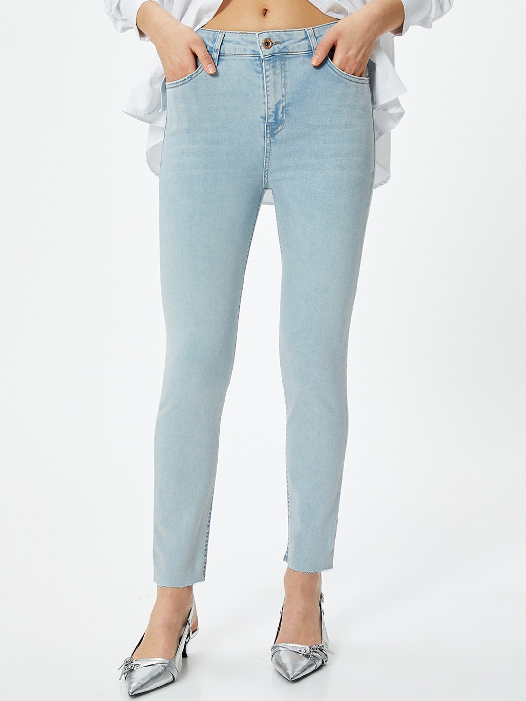 

Koton Women Slim Fit High-Rise Jeans, Blue