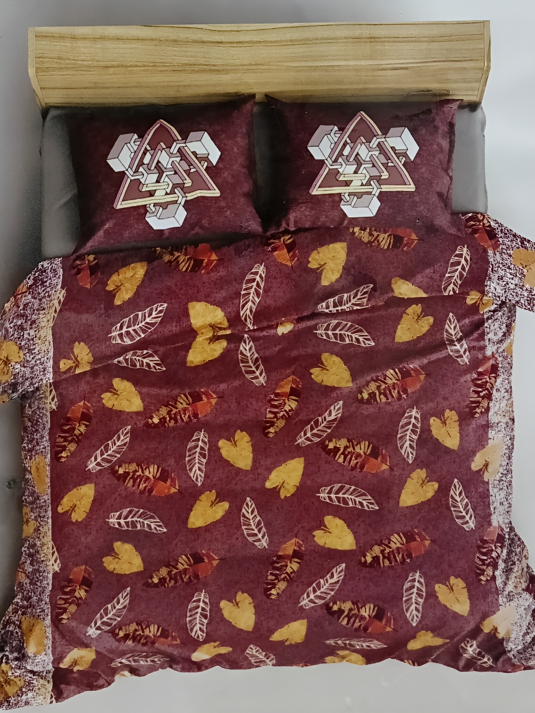 

Signature Magenta & Yellow 160 TC Queen Bedsheet with 2 Pillow Covers