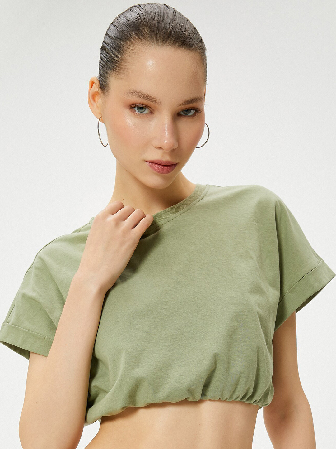 

Koton Women Pockets T-shirt, Khaki