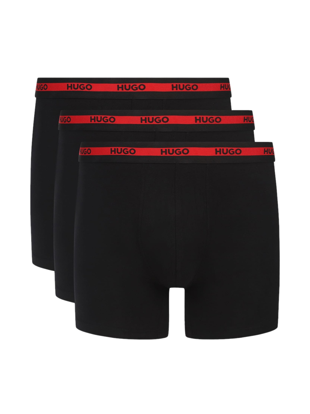 

HUGO Pack Of 3 Mid-Rise Boxer-Style Briefs 0312095187S24004, Black