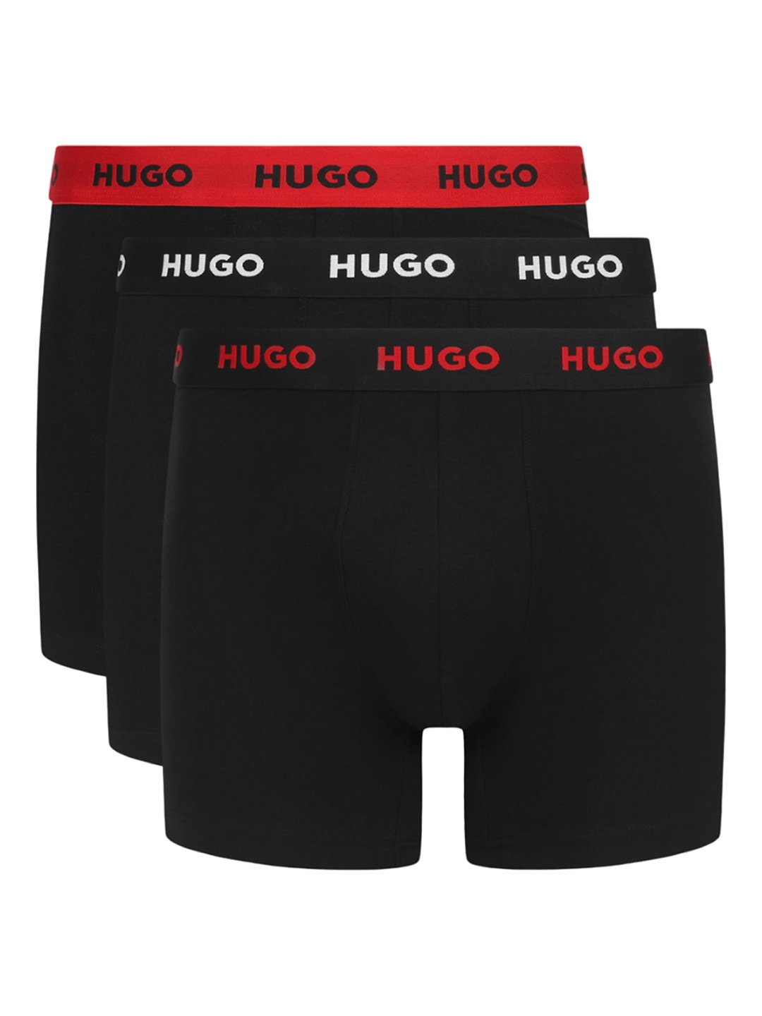 

HUGO Pack Of 3 Mid-Rise Boxer-Style Briefs 0312095187S24005, Charcoal