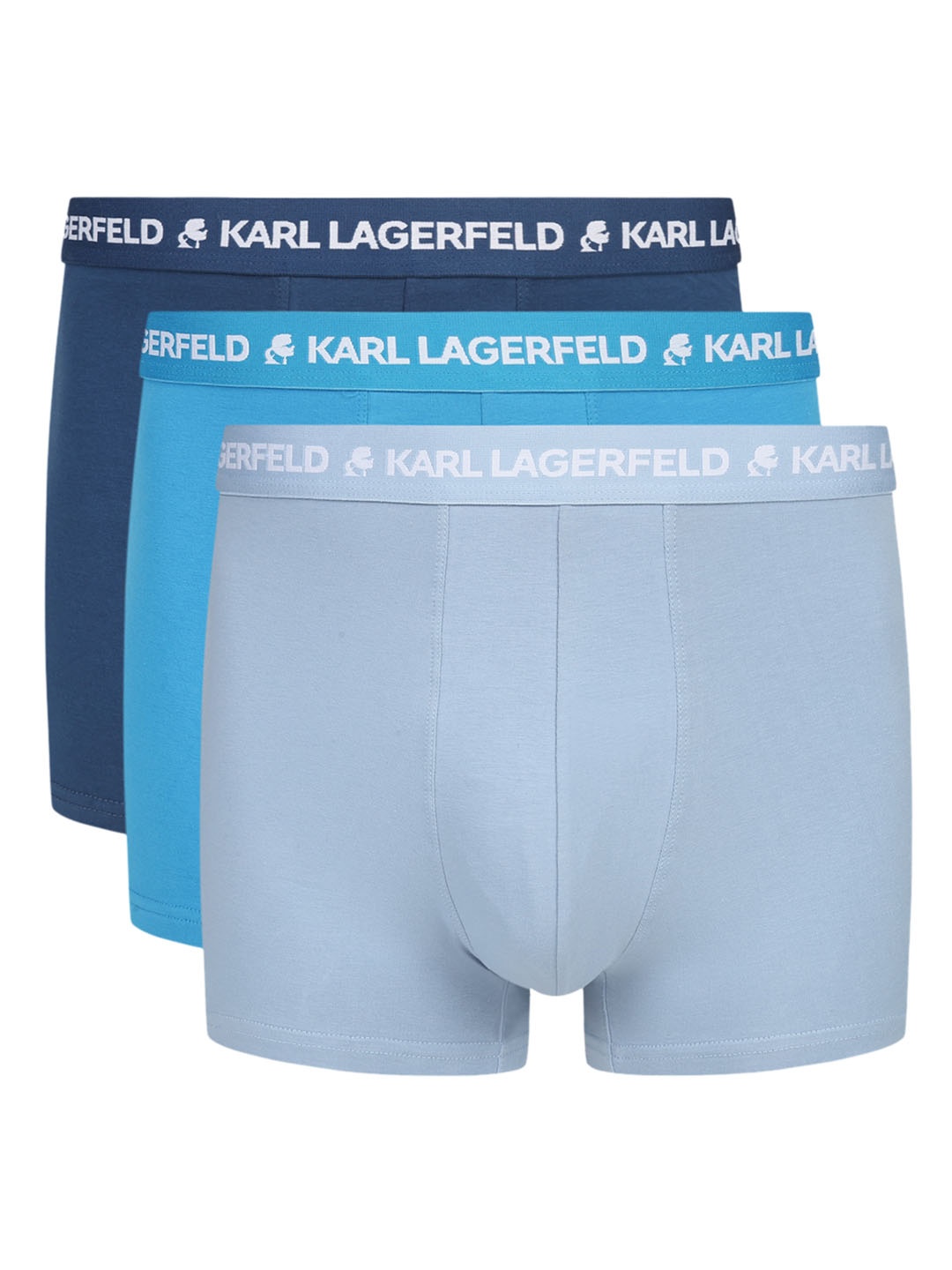 

Karl Lagerfeld Pack Of 3 Brand Logo Printed Trunks 0312095245S24002, Navy blue
