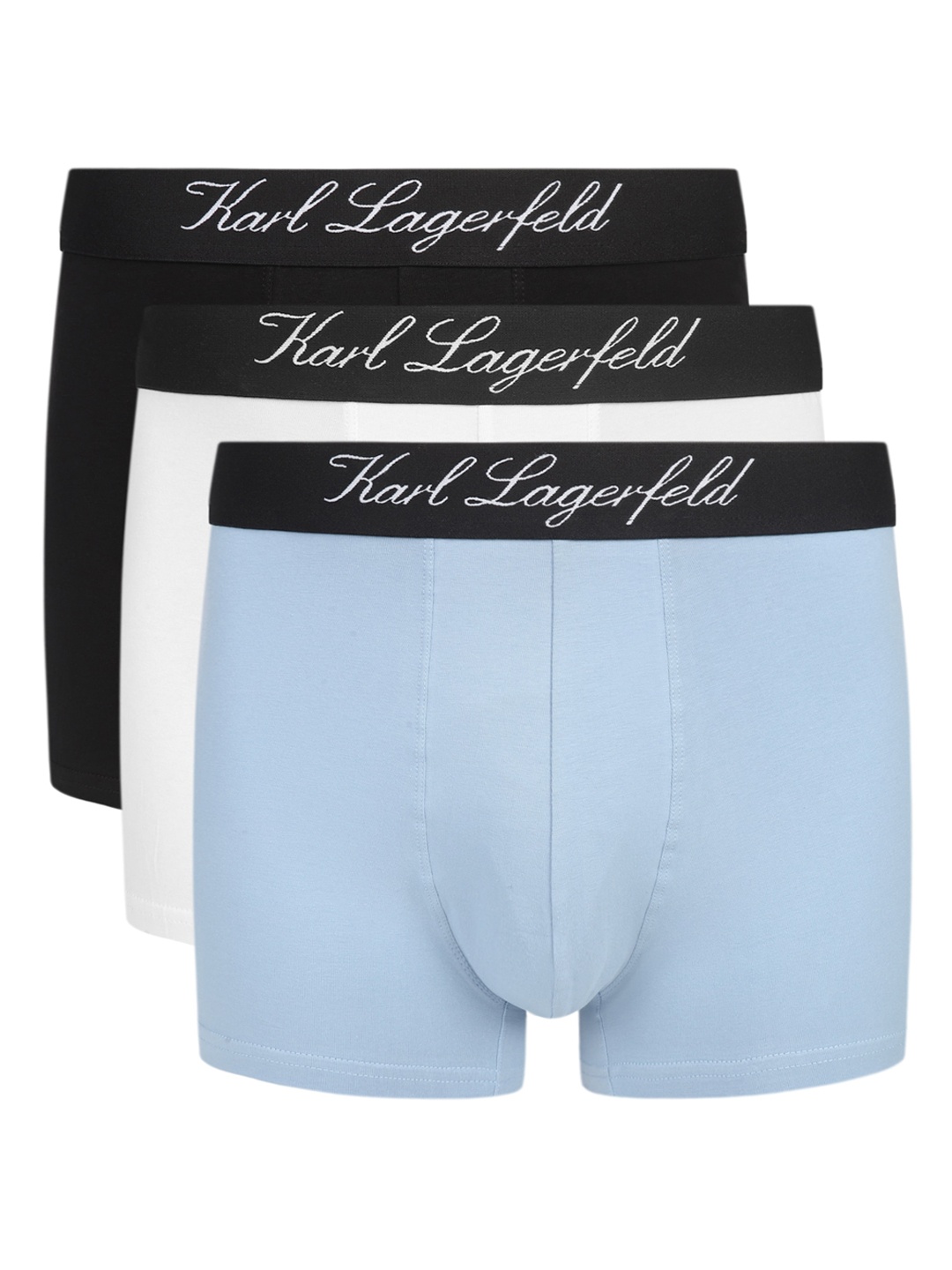 

Karl Lagerfeld Pack Of 3 Brand Logo Printed Trunks 0312095245S24006, Black