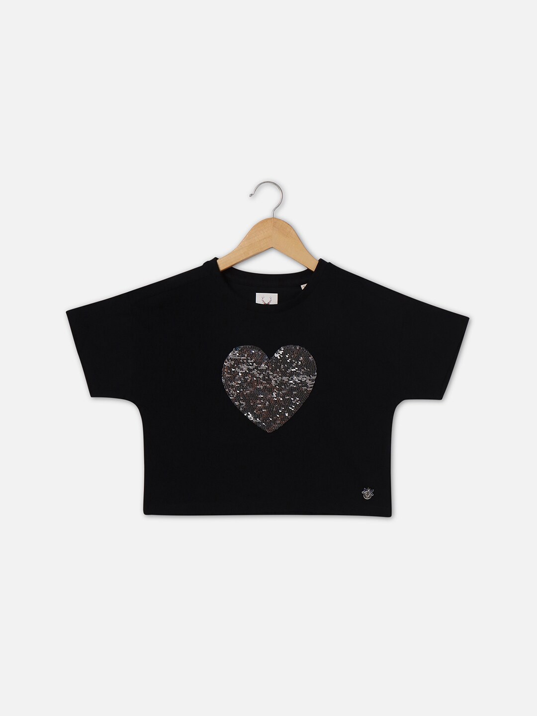 

Allen Solly Junior Girls Printed T-shirt, Black