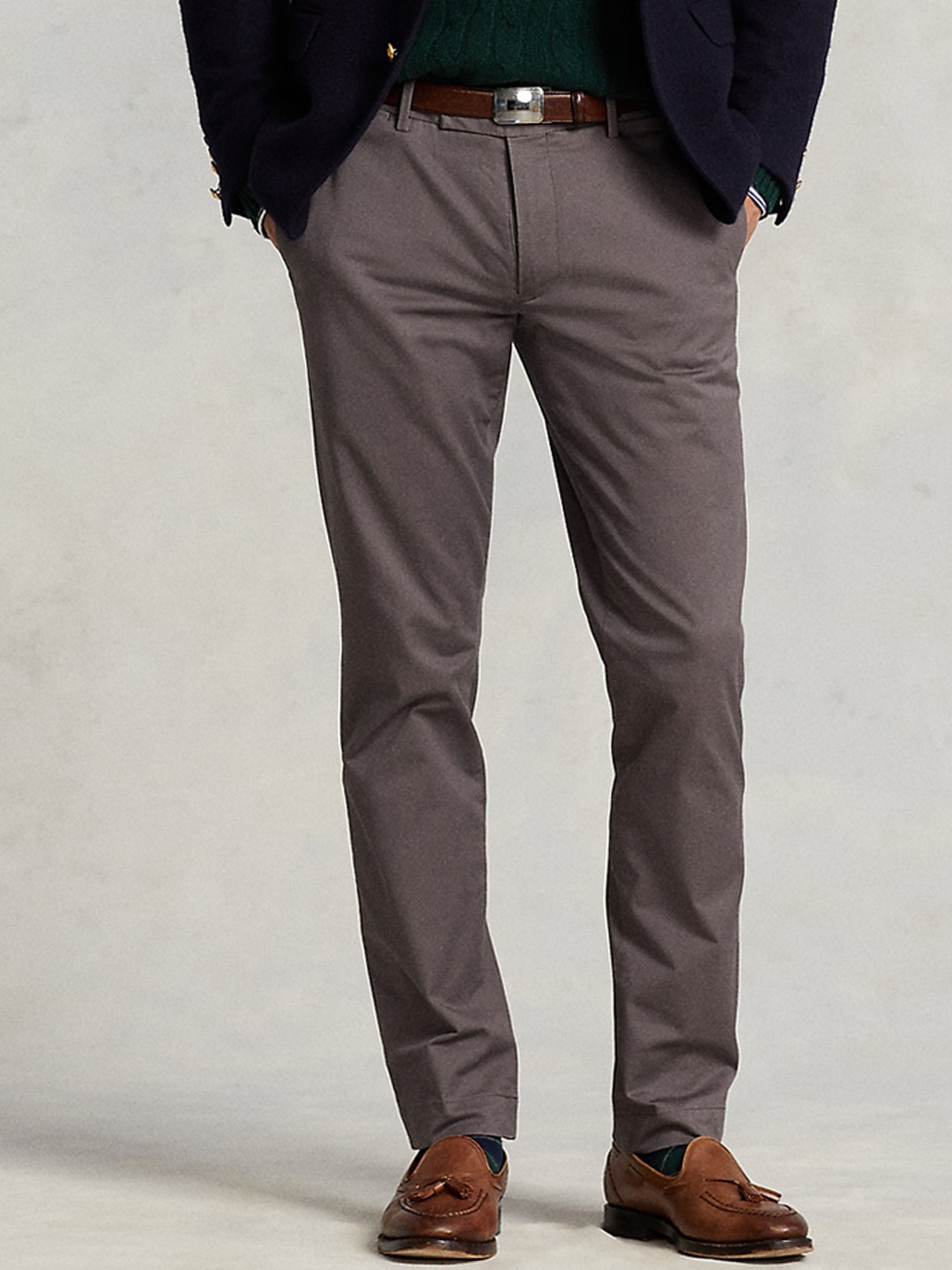 

Polo Ralph Lauren Men Slim-Fit Easy Wash Chinos Trousers, Grey