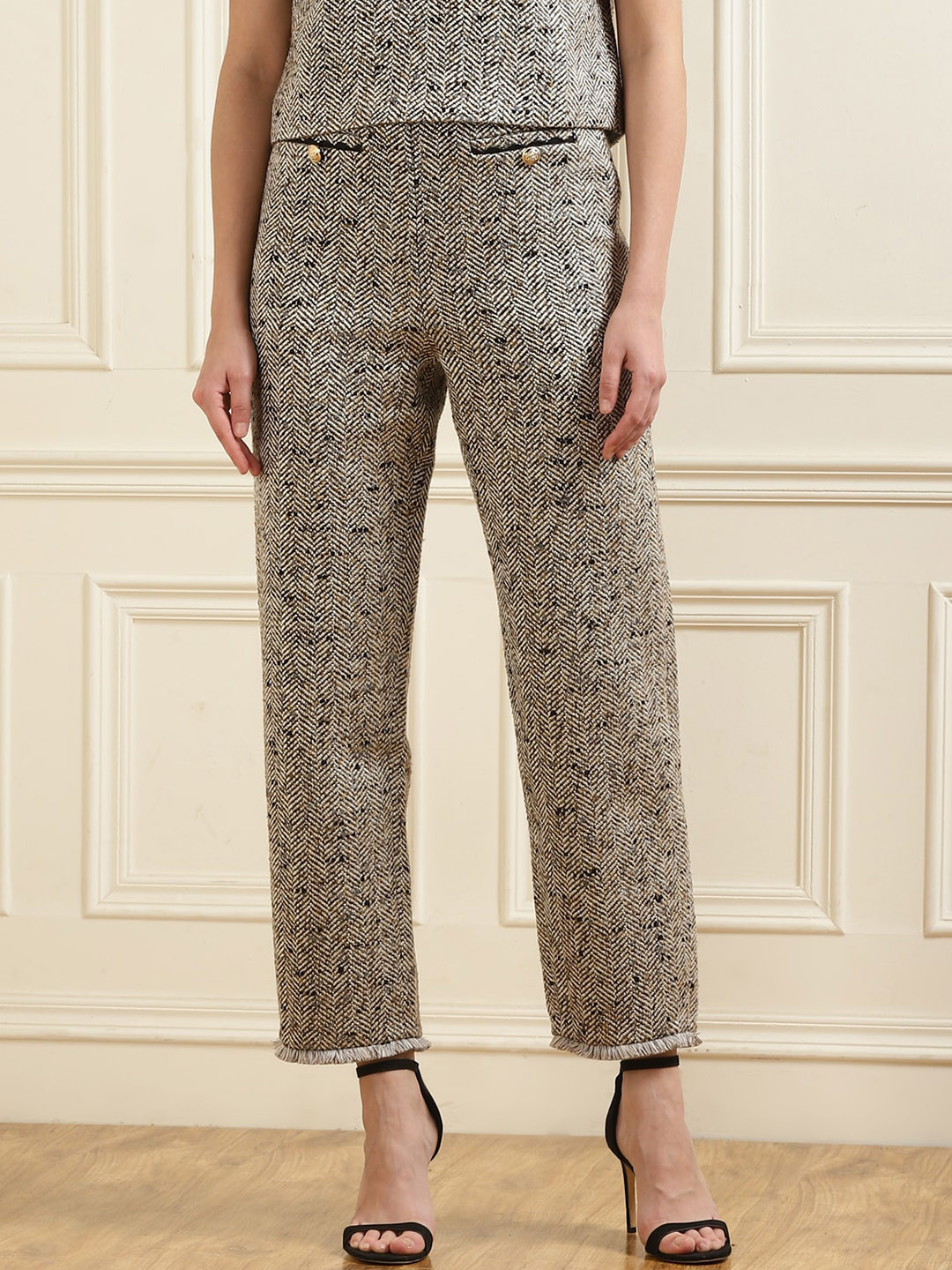 

Ted Baker Women Printed Slim Fit Trousers, Na