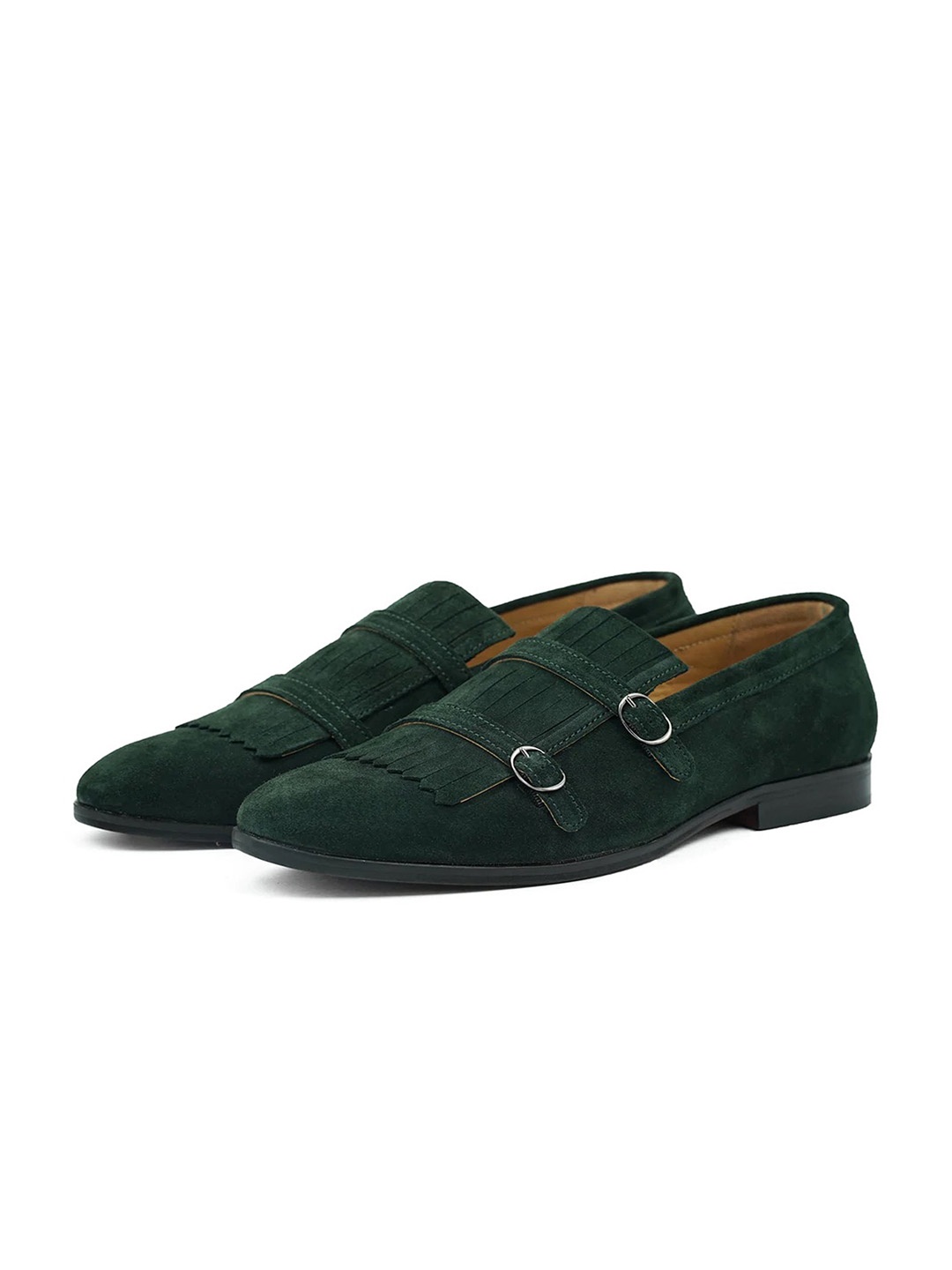 

Wolvenmilano Men Textured Leather Fashion, Green