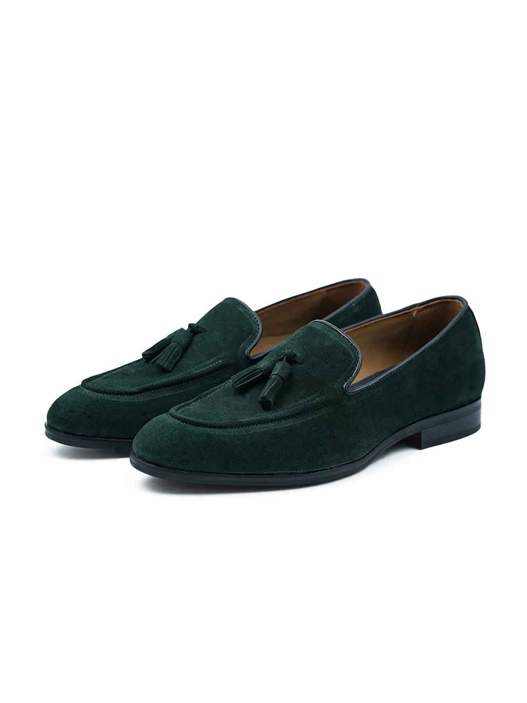 

Wolvenmilano Men Leather Loafers, Green