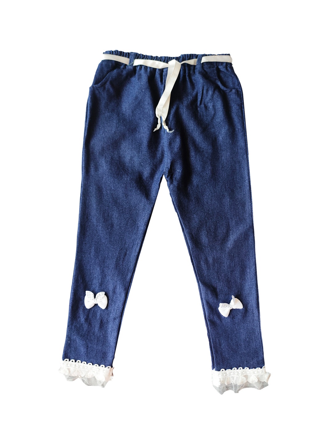 

PINVE Girls Narrow Slim Fit Slash Knee Stretchable Jeans, Blue