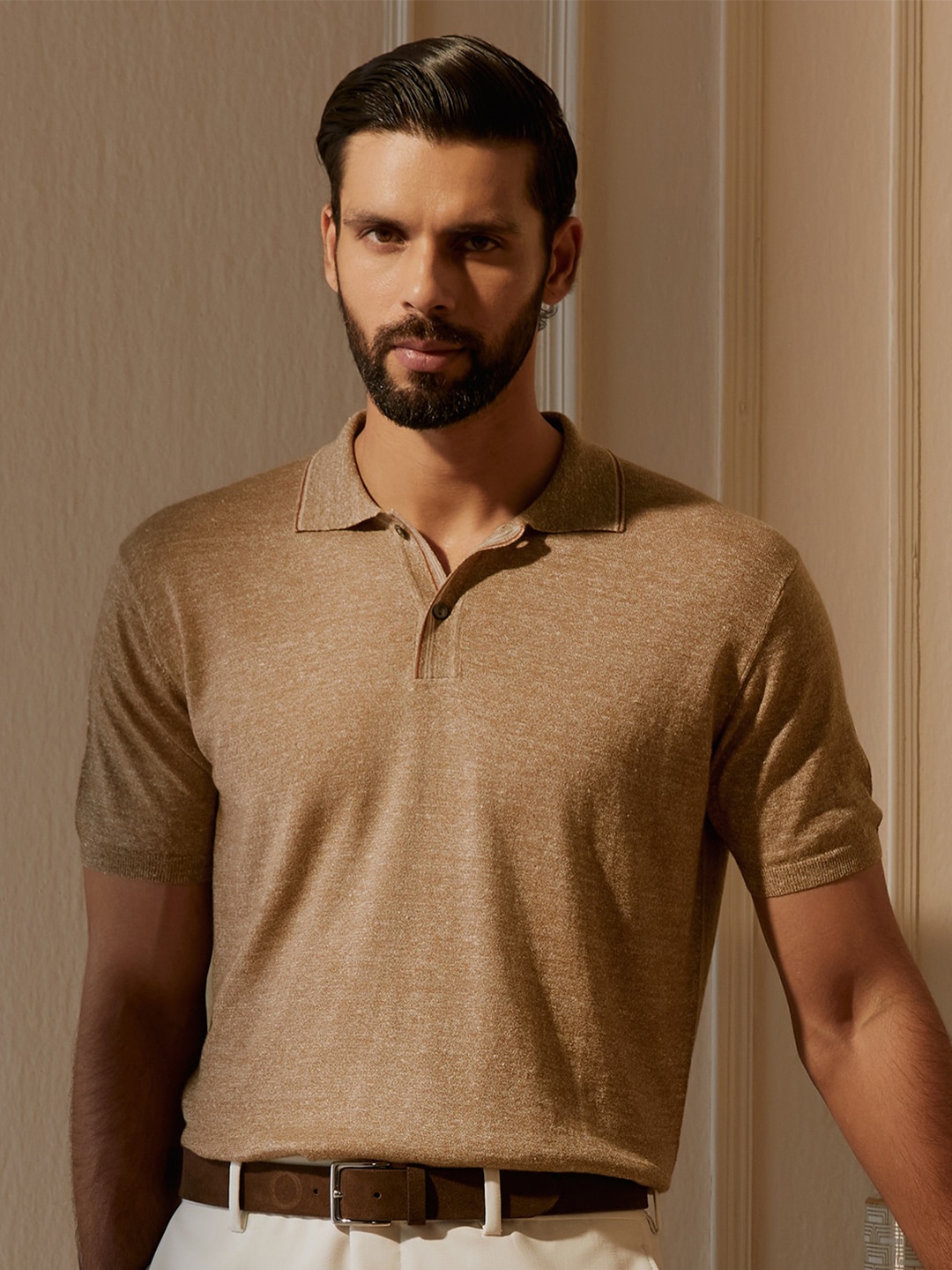 

Andamen Polo Collar Short Sleeves Regular T-shirt, Khaki