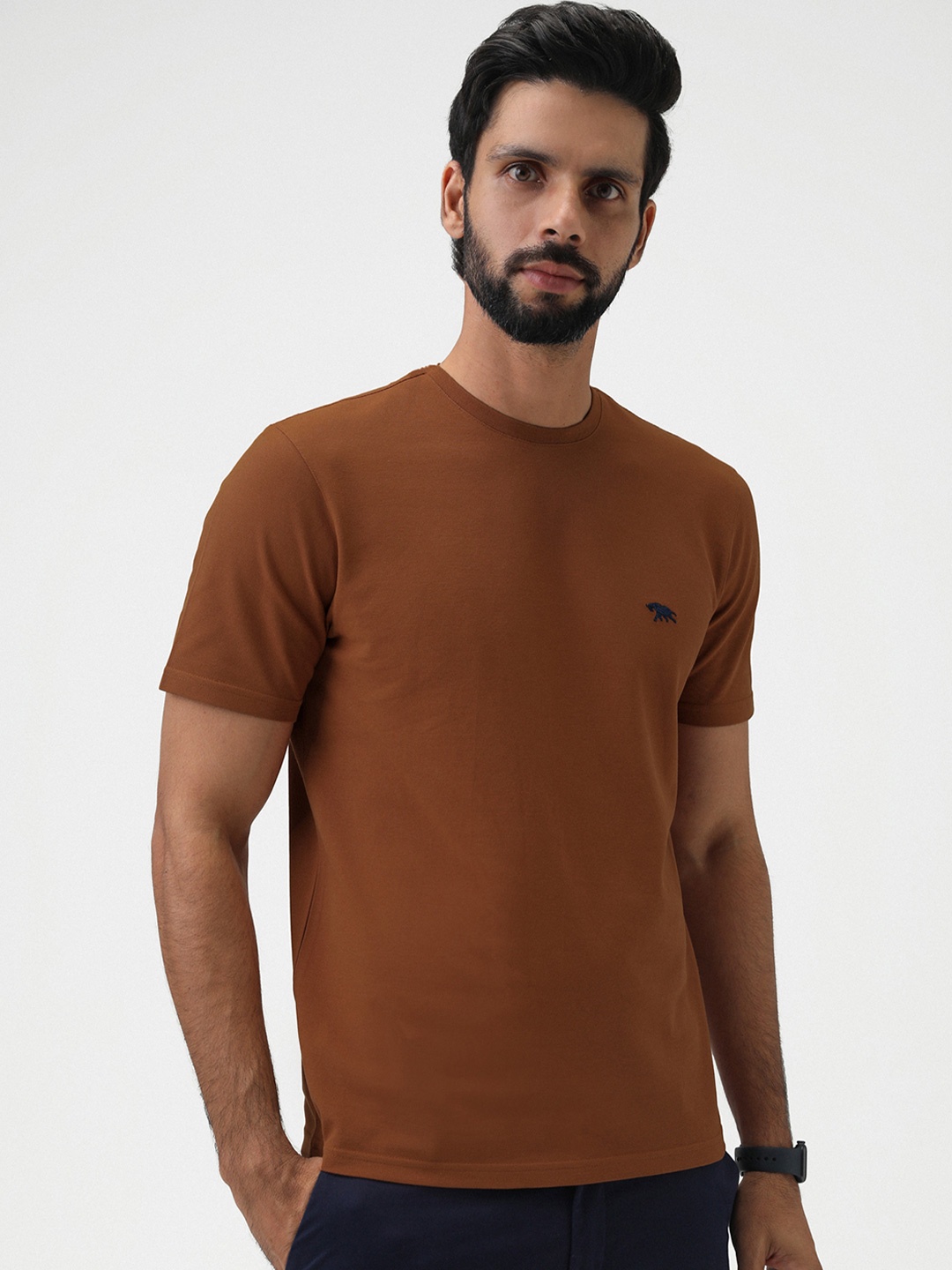 

Andamen Men Pure Cotton T-shirt, Brown