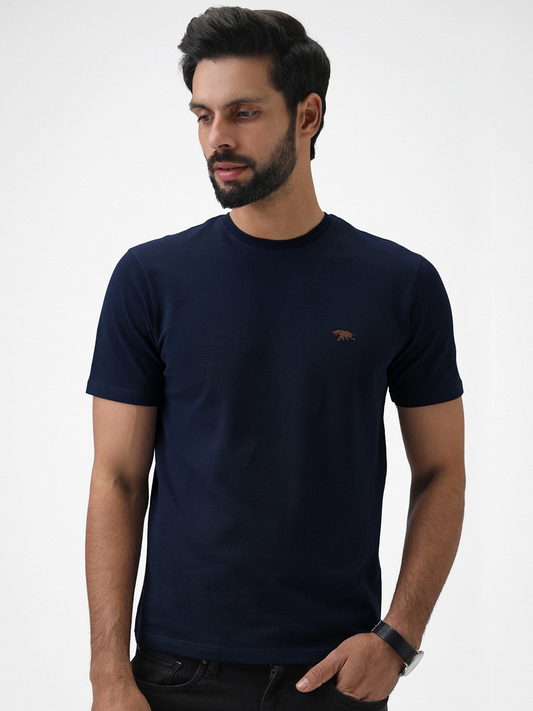 

Andamen Men Pure Cotton Pockets T-shirt, Navy blue