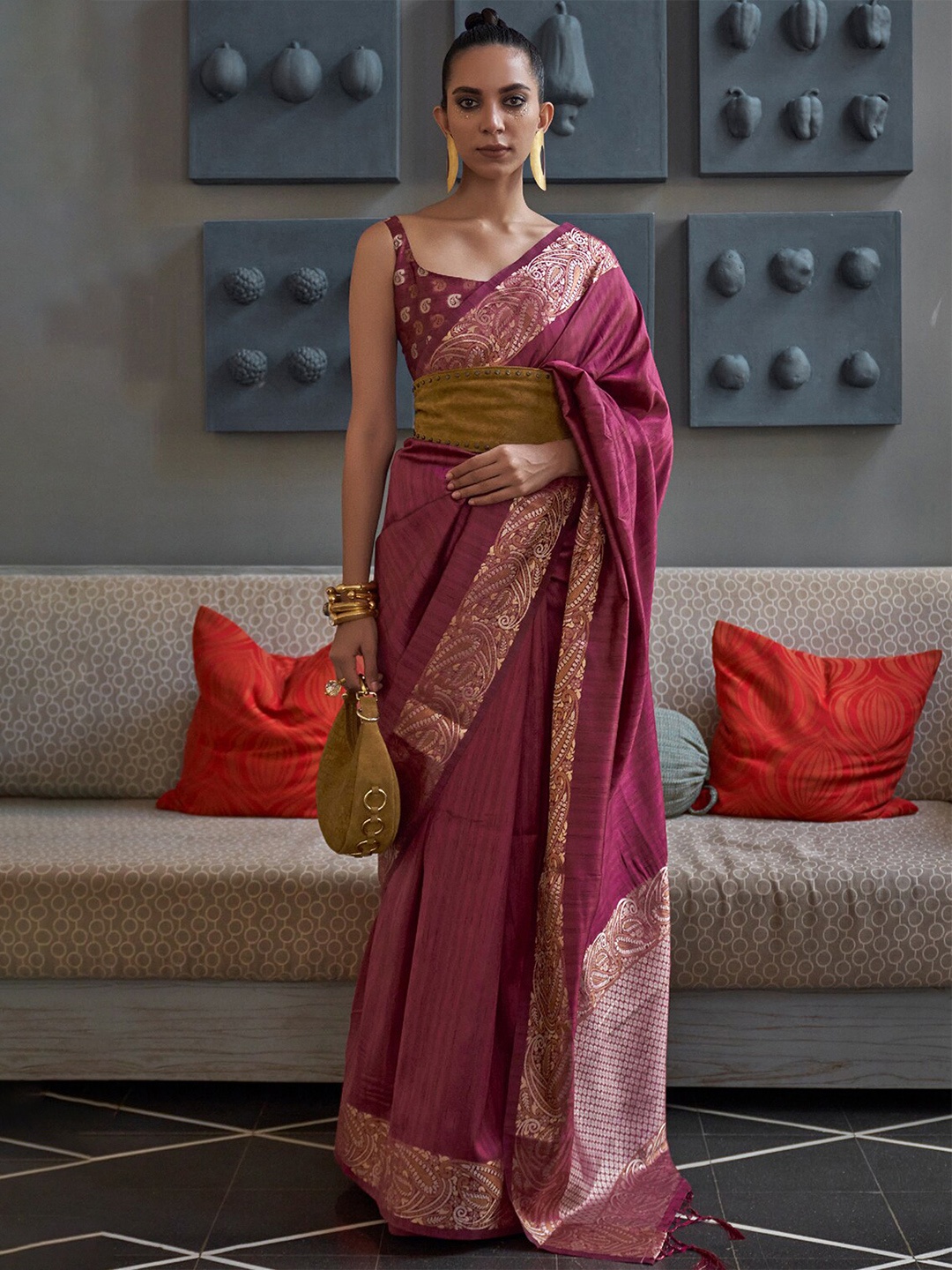 

DEVATITHI Zari Saree, Purple