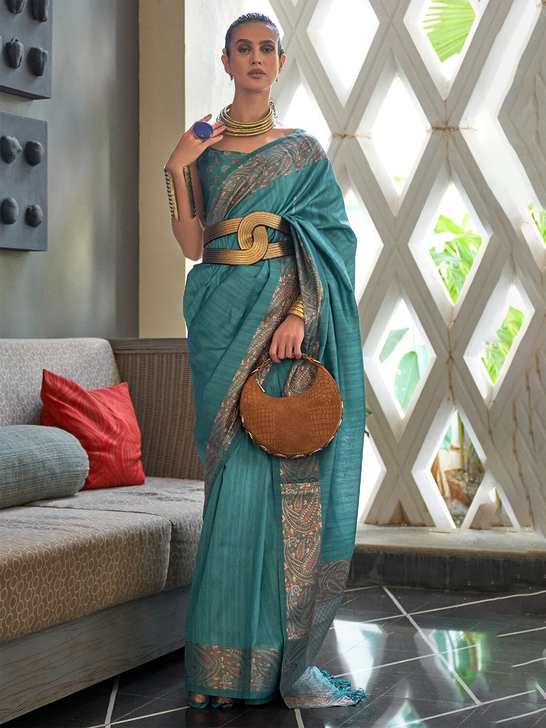 

DEVATITHI Zari Saree, Blue