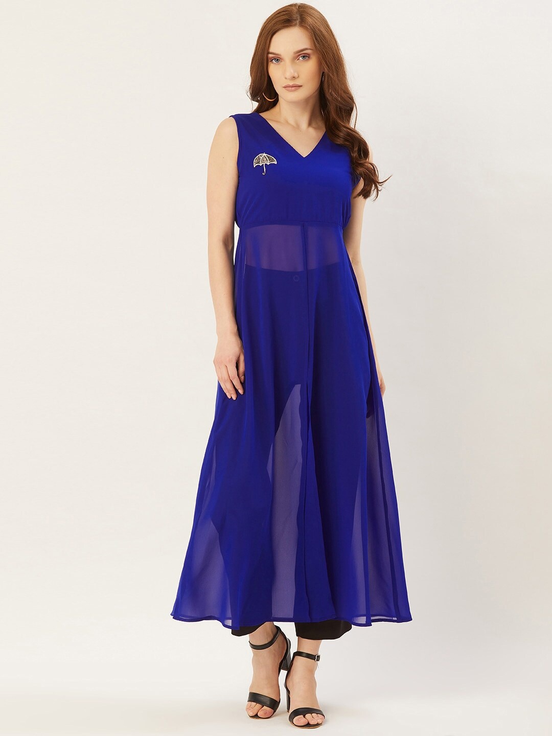 

Slenor Georgette Maxi Dress, Blue