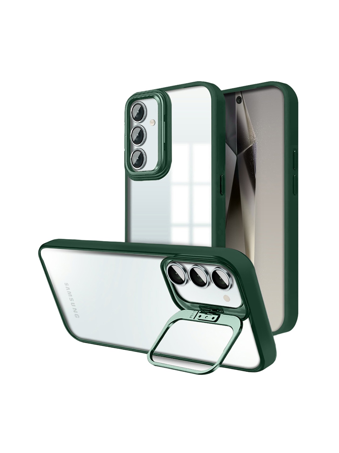 

Karwan Solid Samsung A15 Back Case, Green