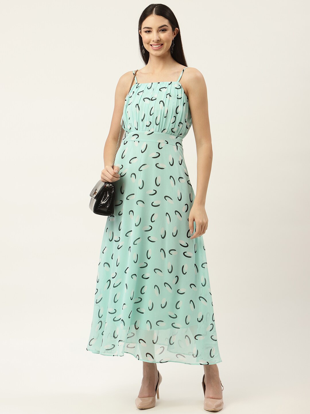

Slenor Print Chiffon Maxi Dress, Sea green