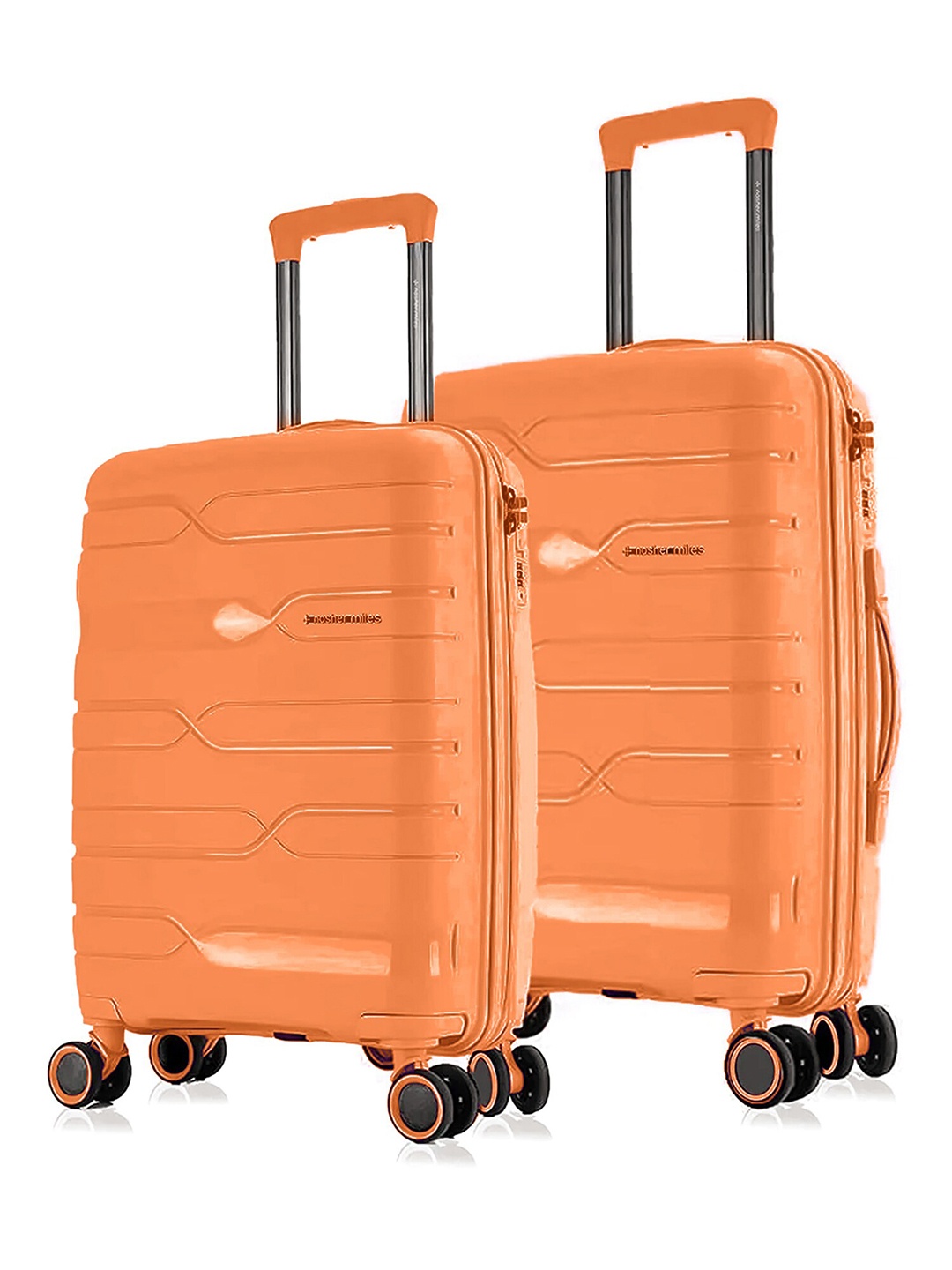 

Nasher Miles Paris Set Of 2 Textured Hard Sided Trolley Bag, Orange