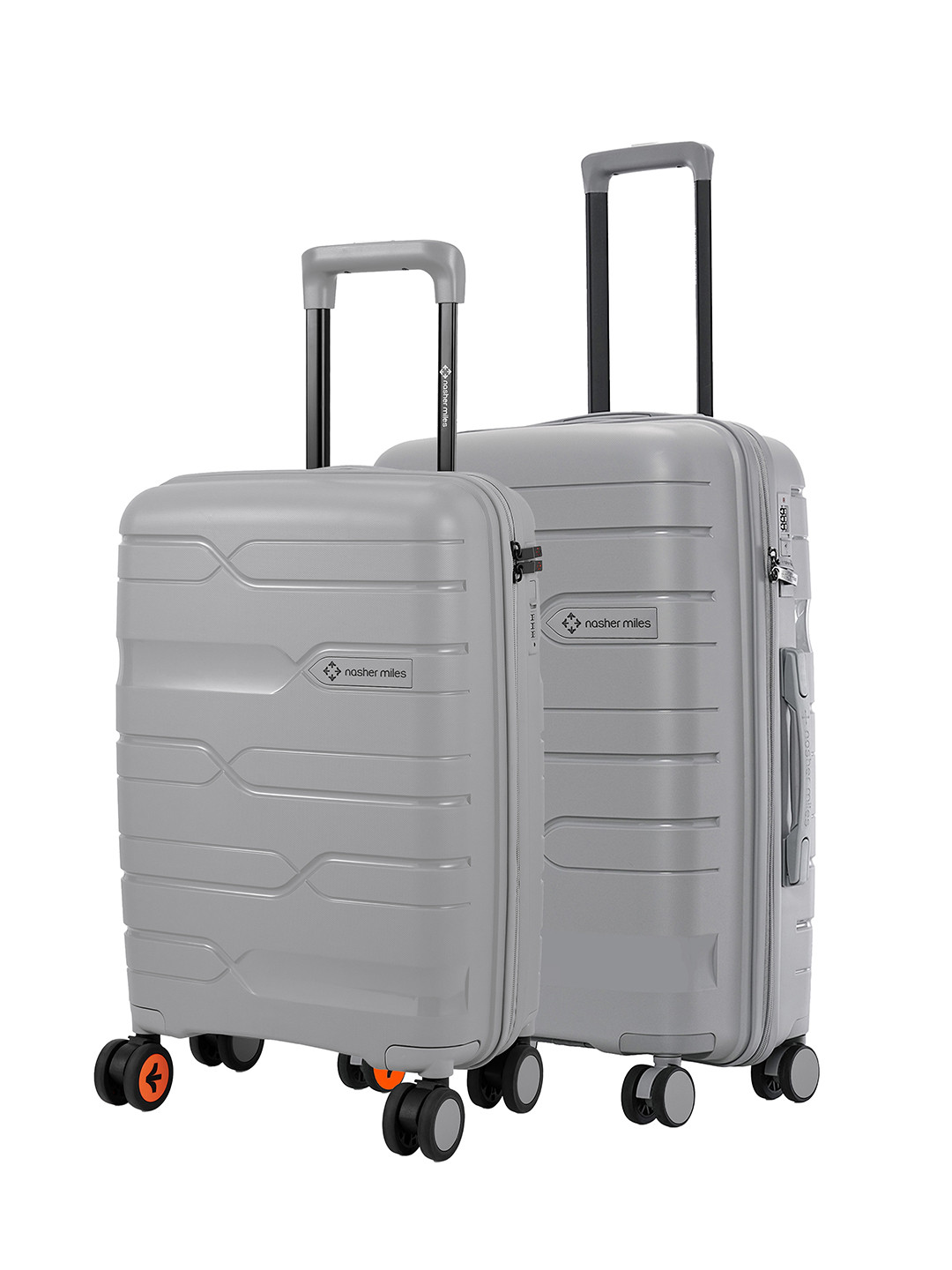 

Nasher Miles Paris Polypropylene Small-Medium Grey Trolley Bags (55-65 cm)