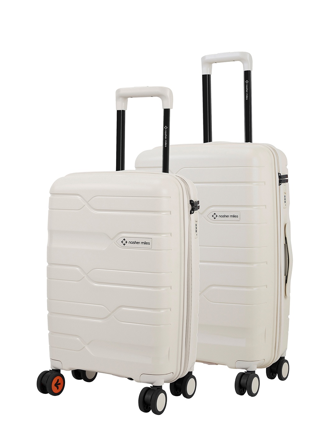 

Nasher Miles Paris Polypropylene Small-Medium White Trolley Bags (55-65 cm)