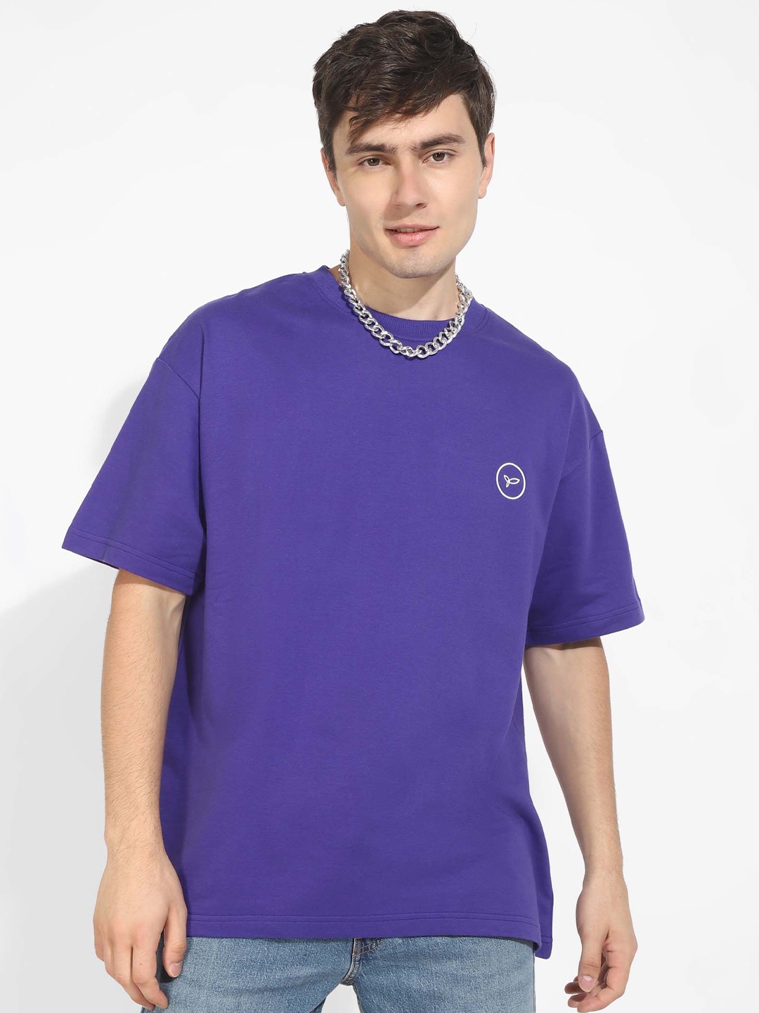 

PURPLEMANGO THE FRUIT OF FASHION Men Applique T-shirt, Purple