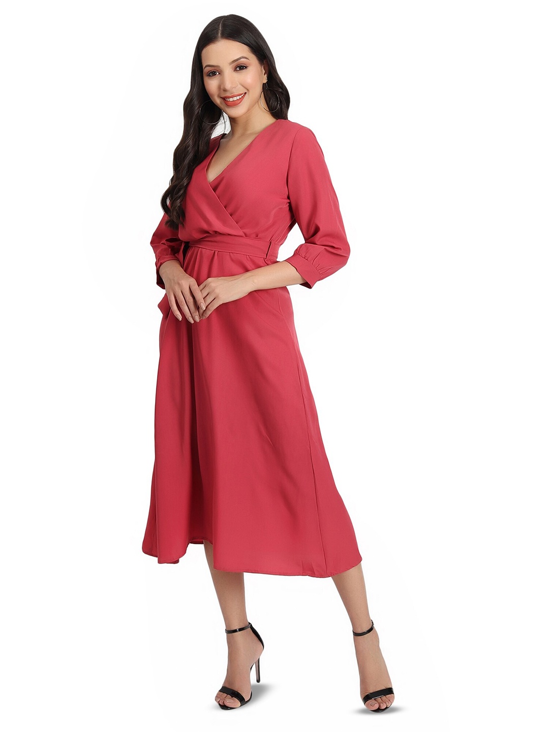 

BAESD Crepe Midi Dress, Peach