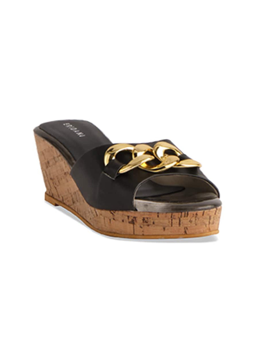 

ERIDANI Evelyn Embellished Wedges, Black