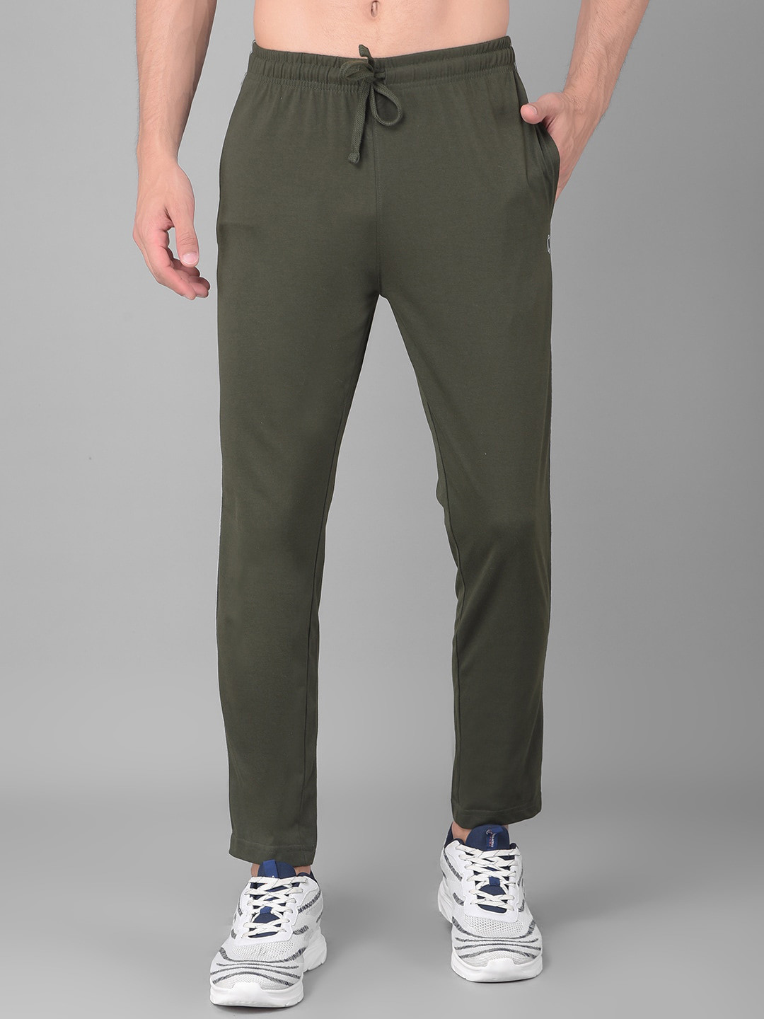 

Dollar Men Regular Fit Cotton Track Pants, Olive