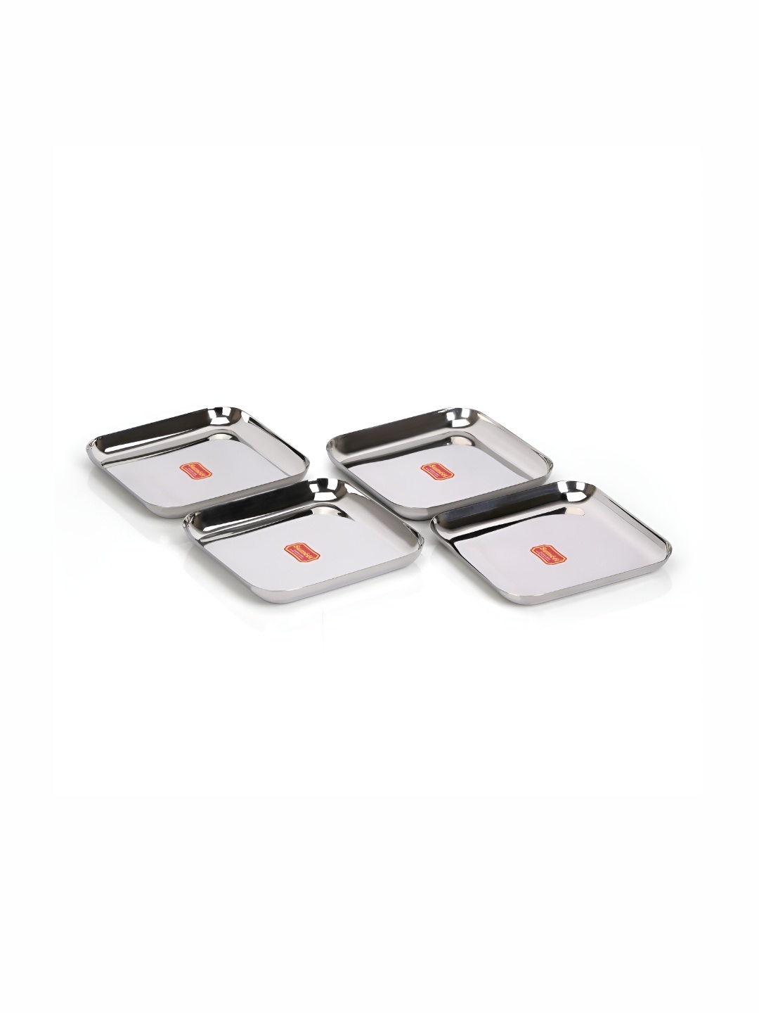 

Sumeet Silver-Toned & 4 Pieces Stainless Steel Glossy Plates