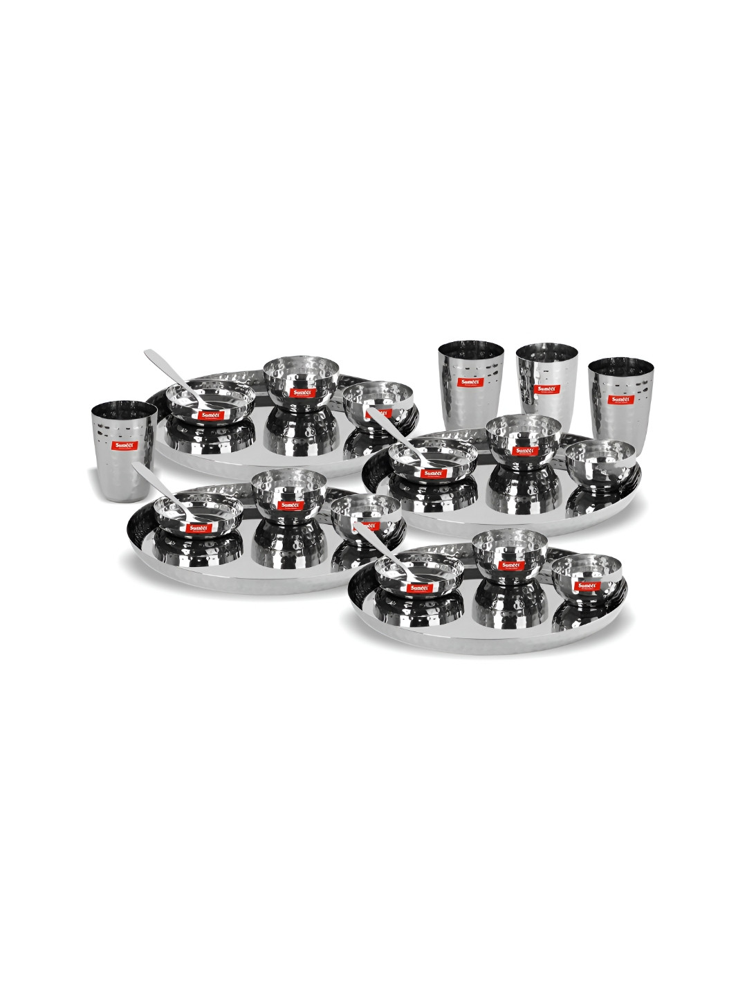 

Sumeet Steel & Pieces Stainless Steel Glossy Dinner Set