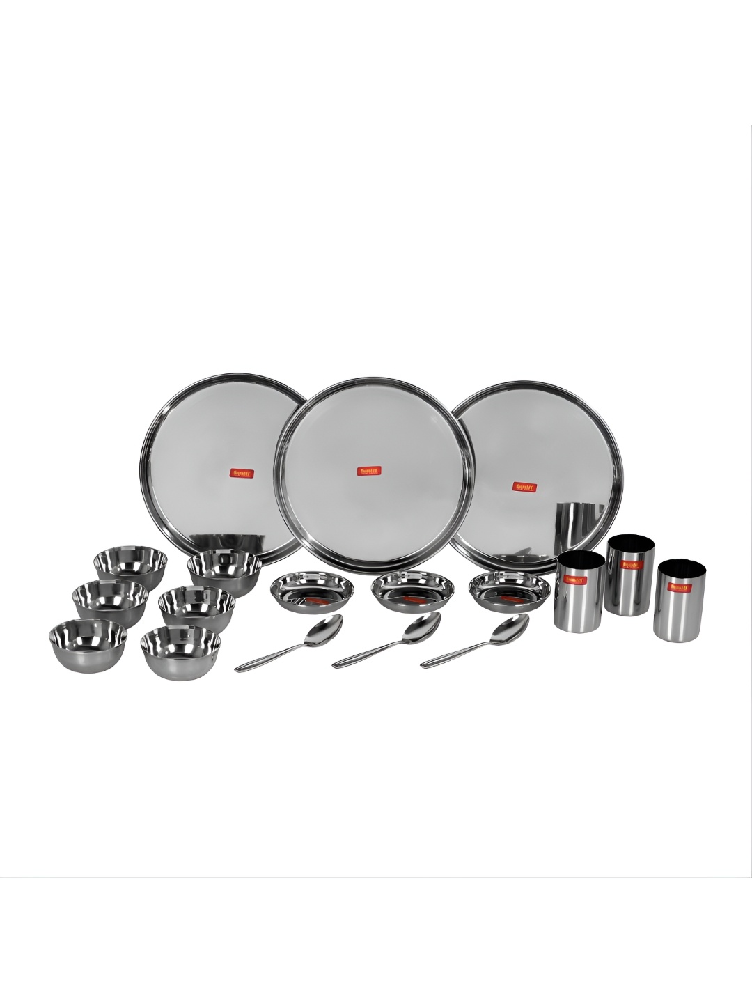 

Sumeet Steel & Pieces Stainless Steel Glossy Dinner Set