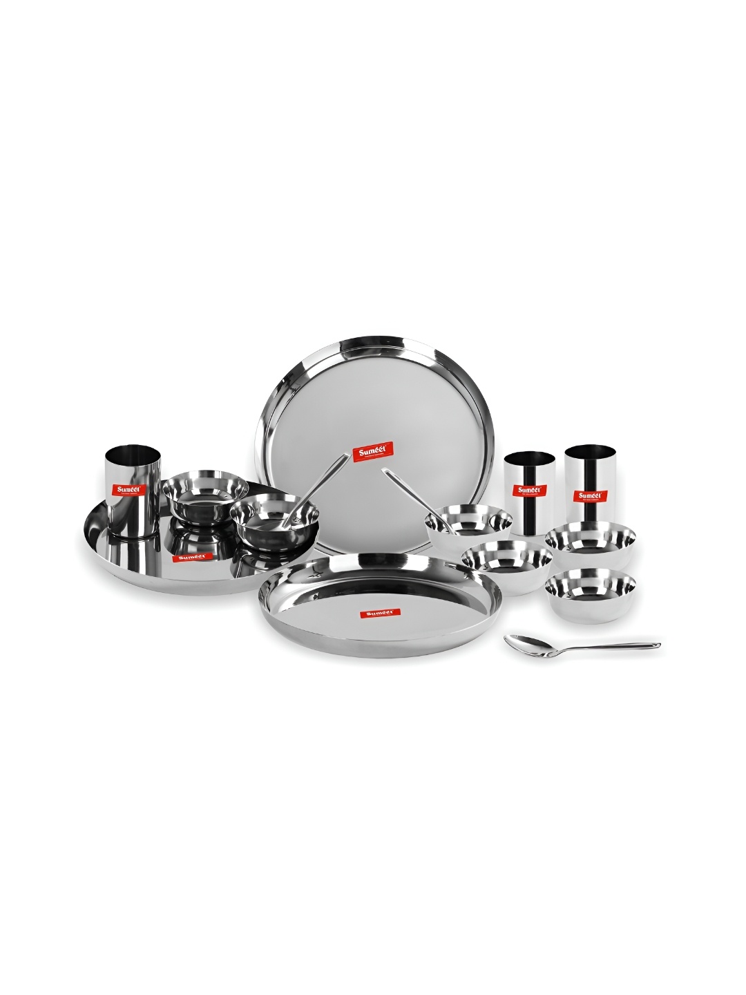 

Sumeet Steel & Pieces Stainless Steel Glossy Dinner Set