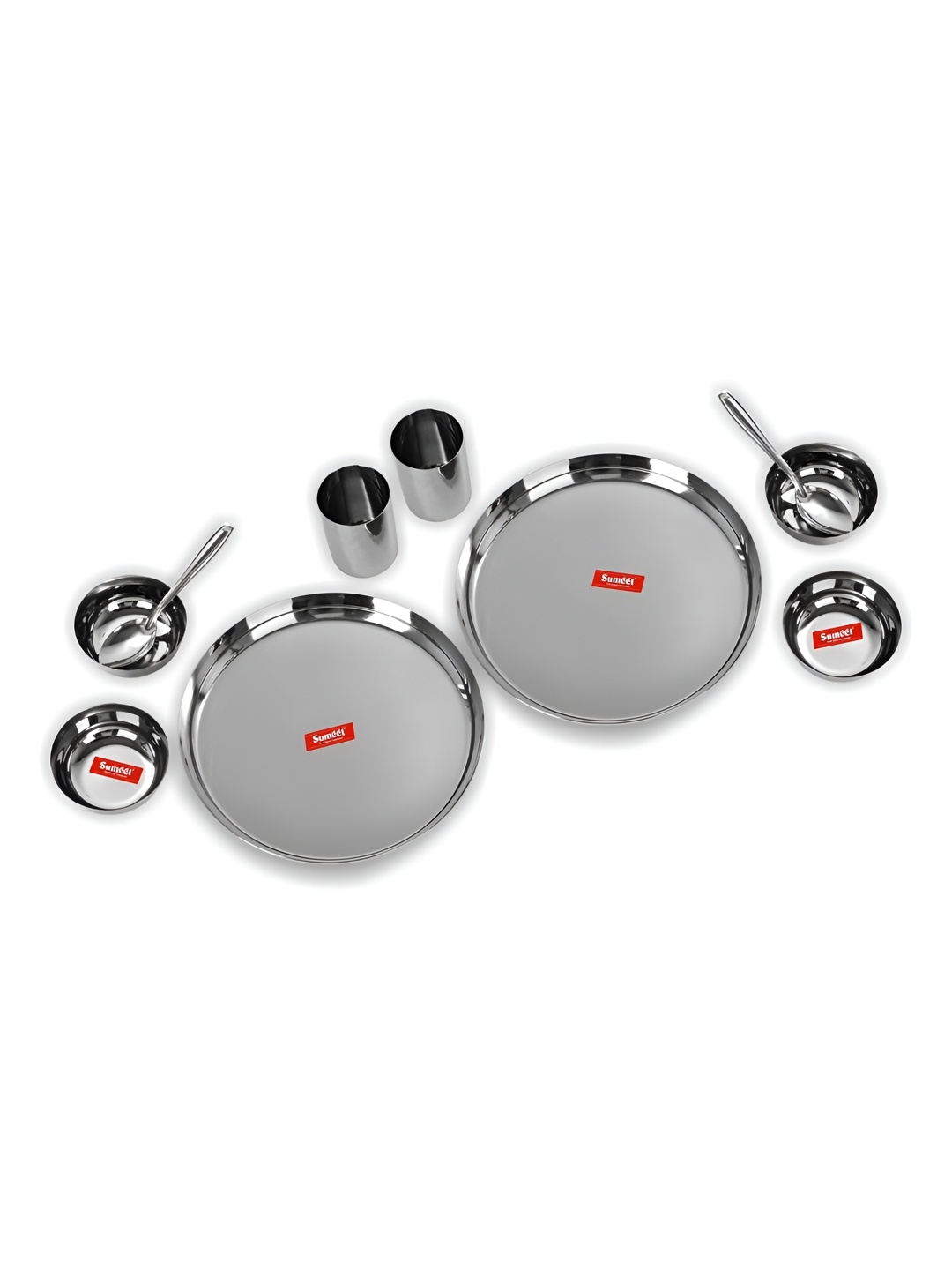 

Sumeet Steel & 10 Pieces Stainless Steel Glossy Dinner Set