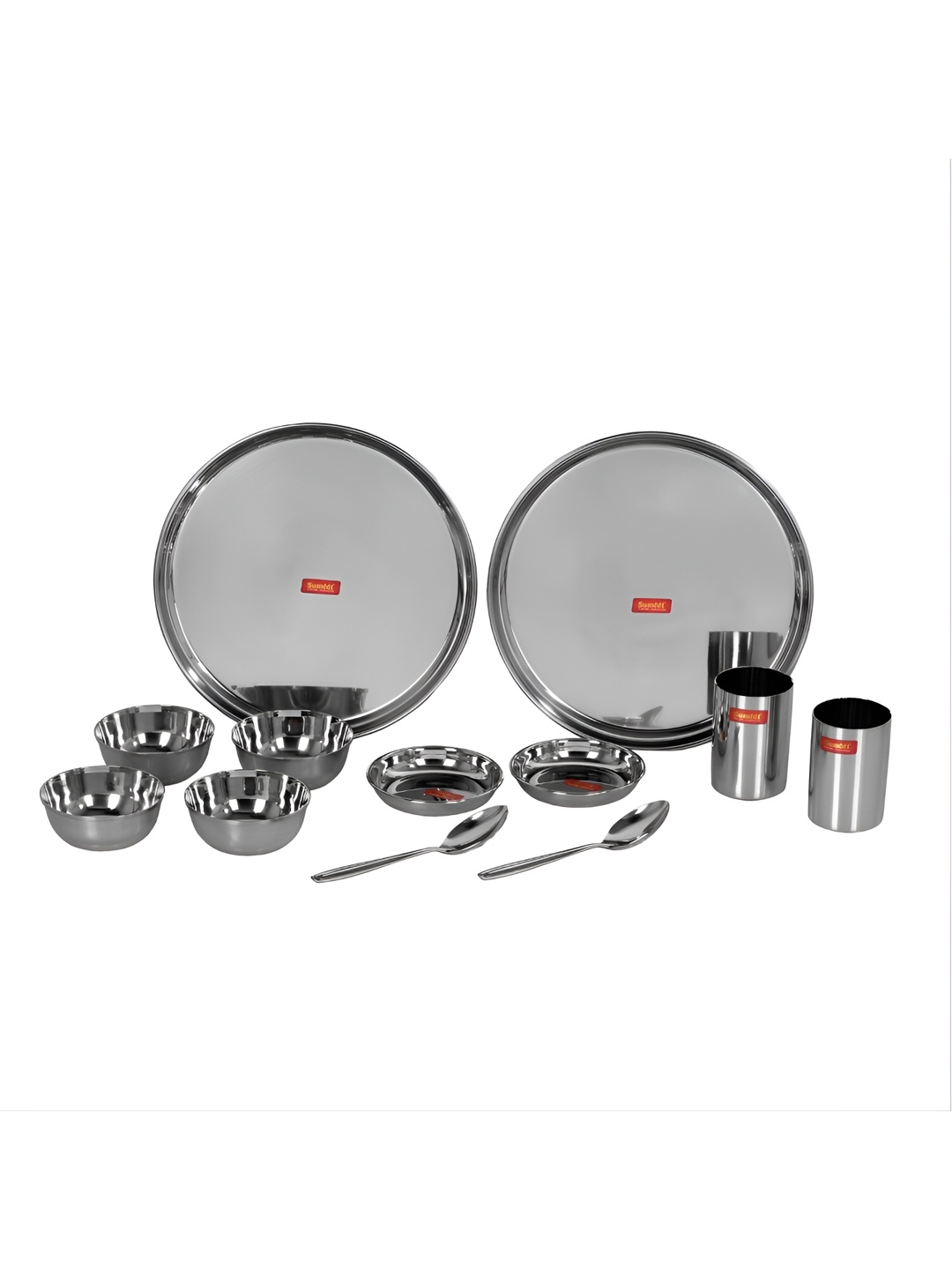 

Sumeet Steel & 12 Pieces Stainless Steel Glossy Dinner Set