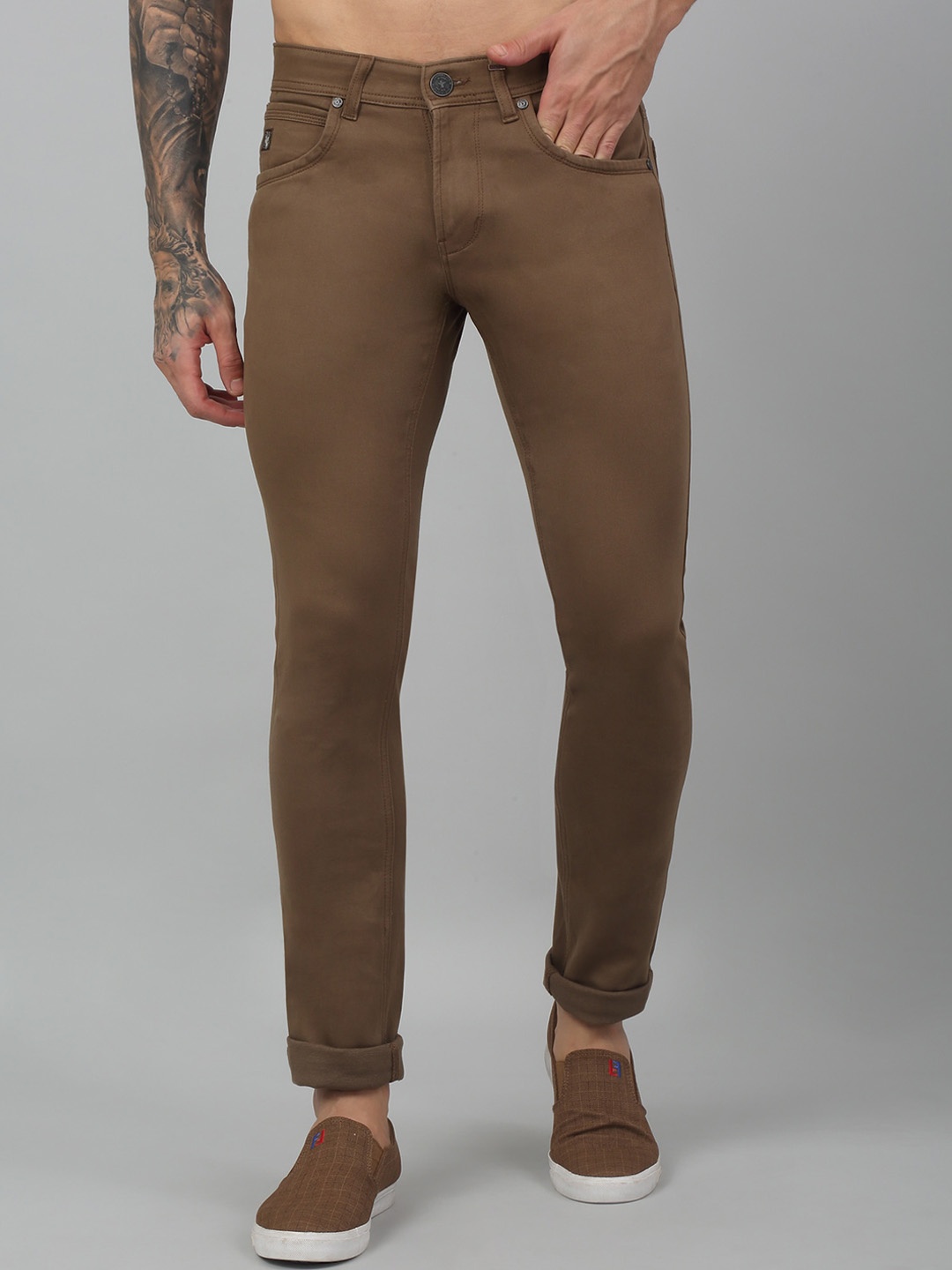 

Cantabil Men Trousers, Brown