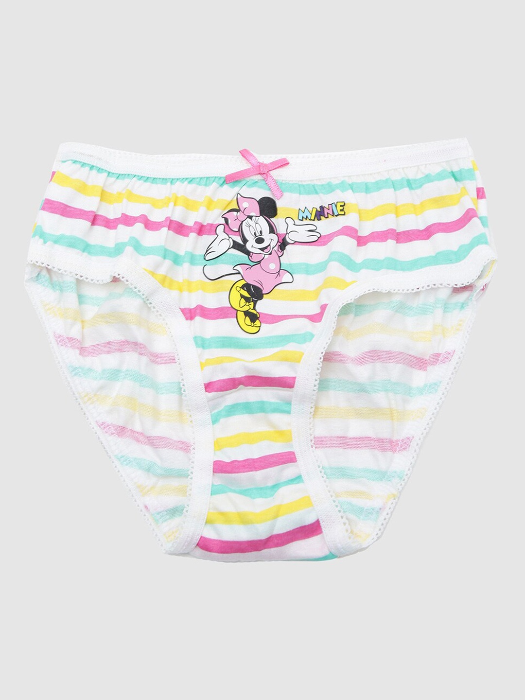 

max Girls Pack Of 3 Assorted Mid Rise Cotton Basic Briefs