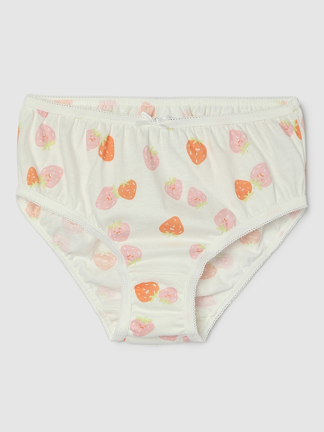 max Girls Pack Of 3 Assorted Mid Rise Cotton Basic Briefs
