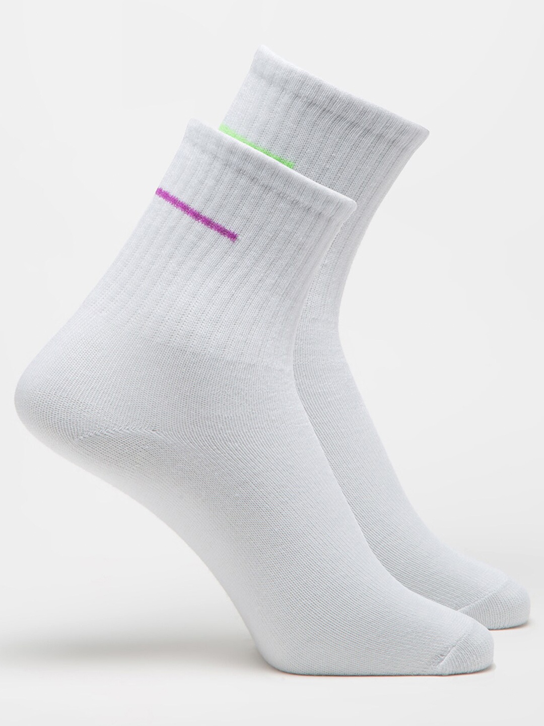 

J Style Women Pack Of 2 Ankle Length Socks, White