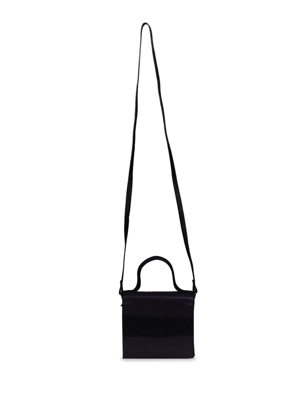 

PERKED Leather Structured Sling Bag, Purple
