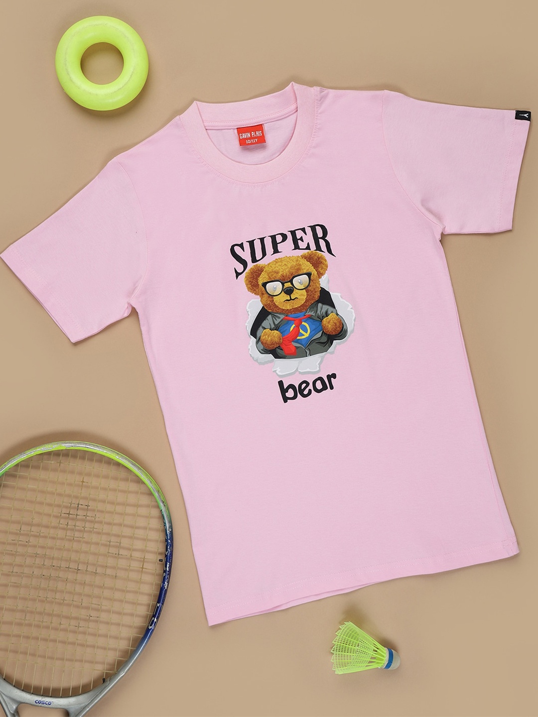 

Gavin Paris Boys Printed Pure Cotton Bio Finish Applique T-shirt, Pink