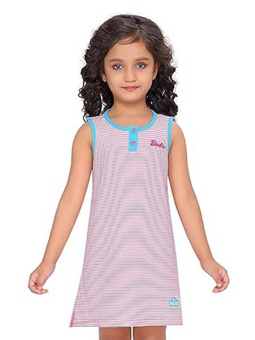 

Barbie Girls Printed Pure Cotton Nightdress, Pink