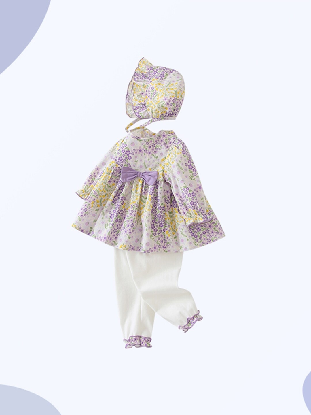 

StyleCast Girls White & Purple Printed Top with Trousers