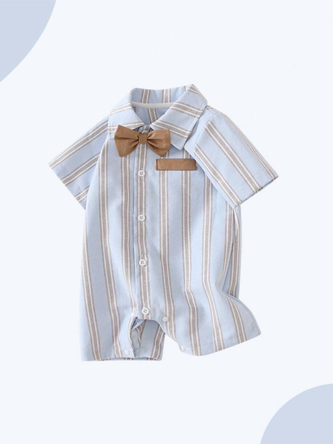 

StyleCast Infants Girls Blue Striped Pure Cotton Bodysuit