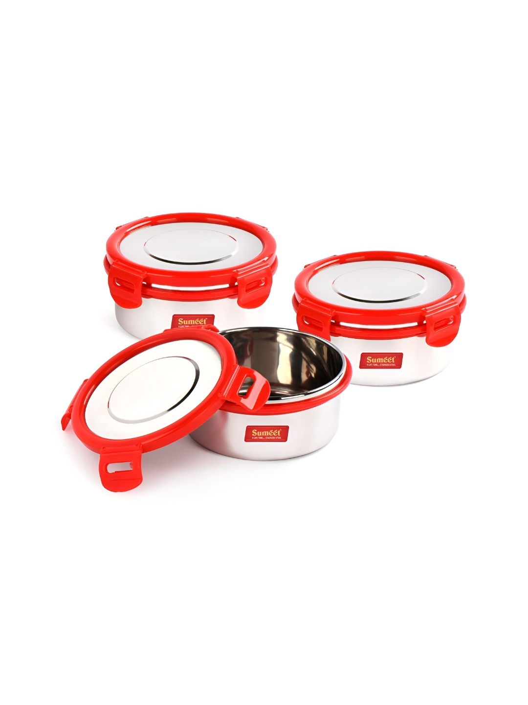 

Sumeet Steel Stainless Steel Dishwasher Safe Lunch Box
