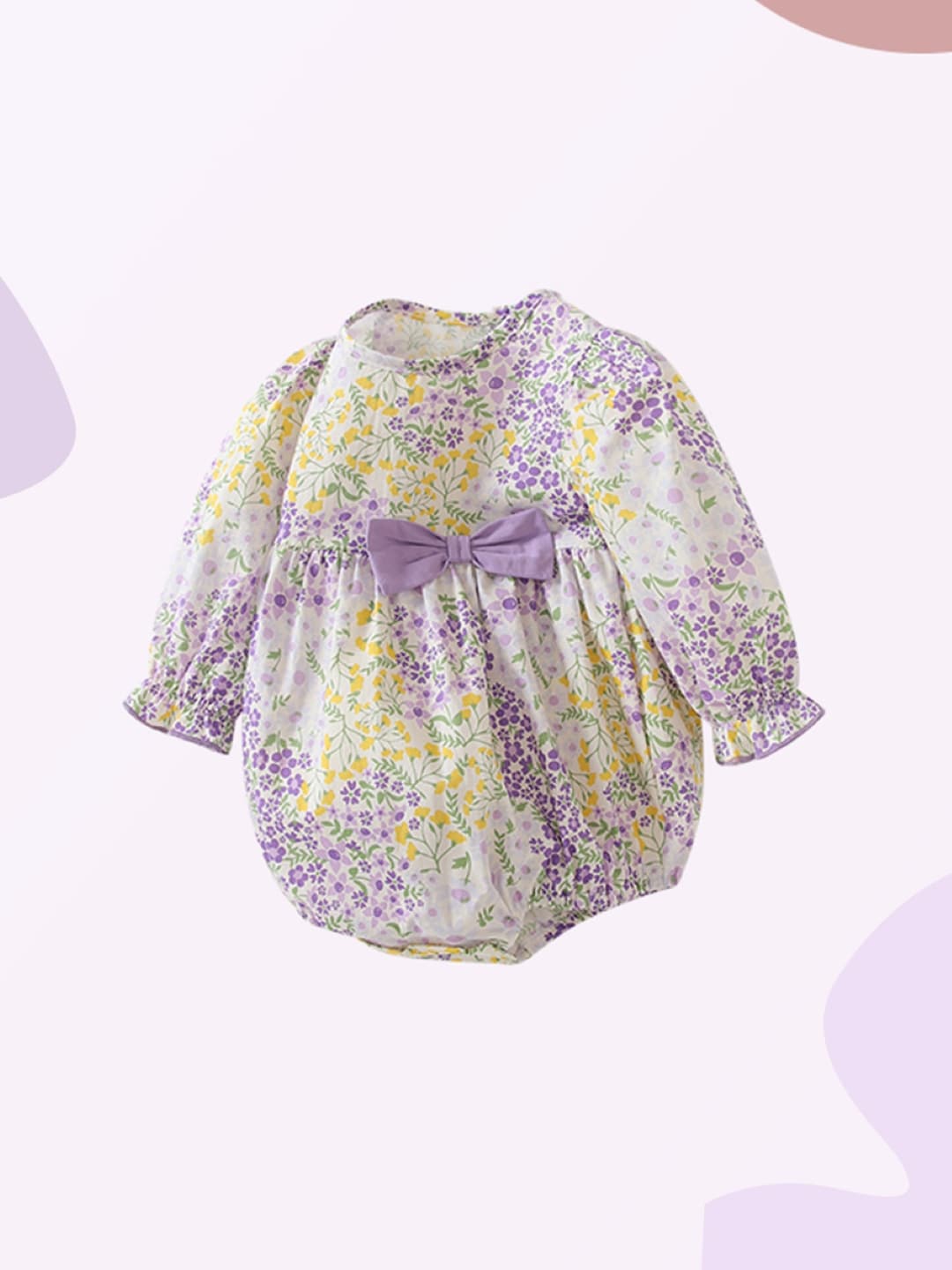 

StyleCast Infants Girls Purple Printed Cotton Bodysuit