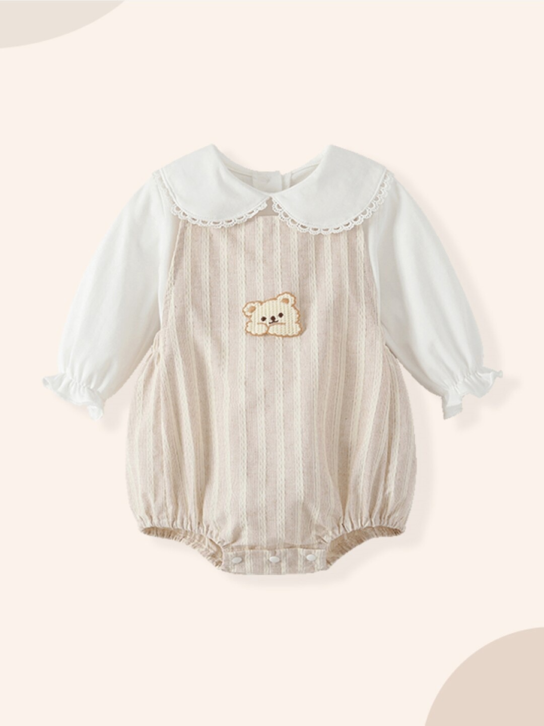 

StyleCast White Infants Girls Striped Cotton Bodysuit