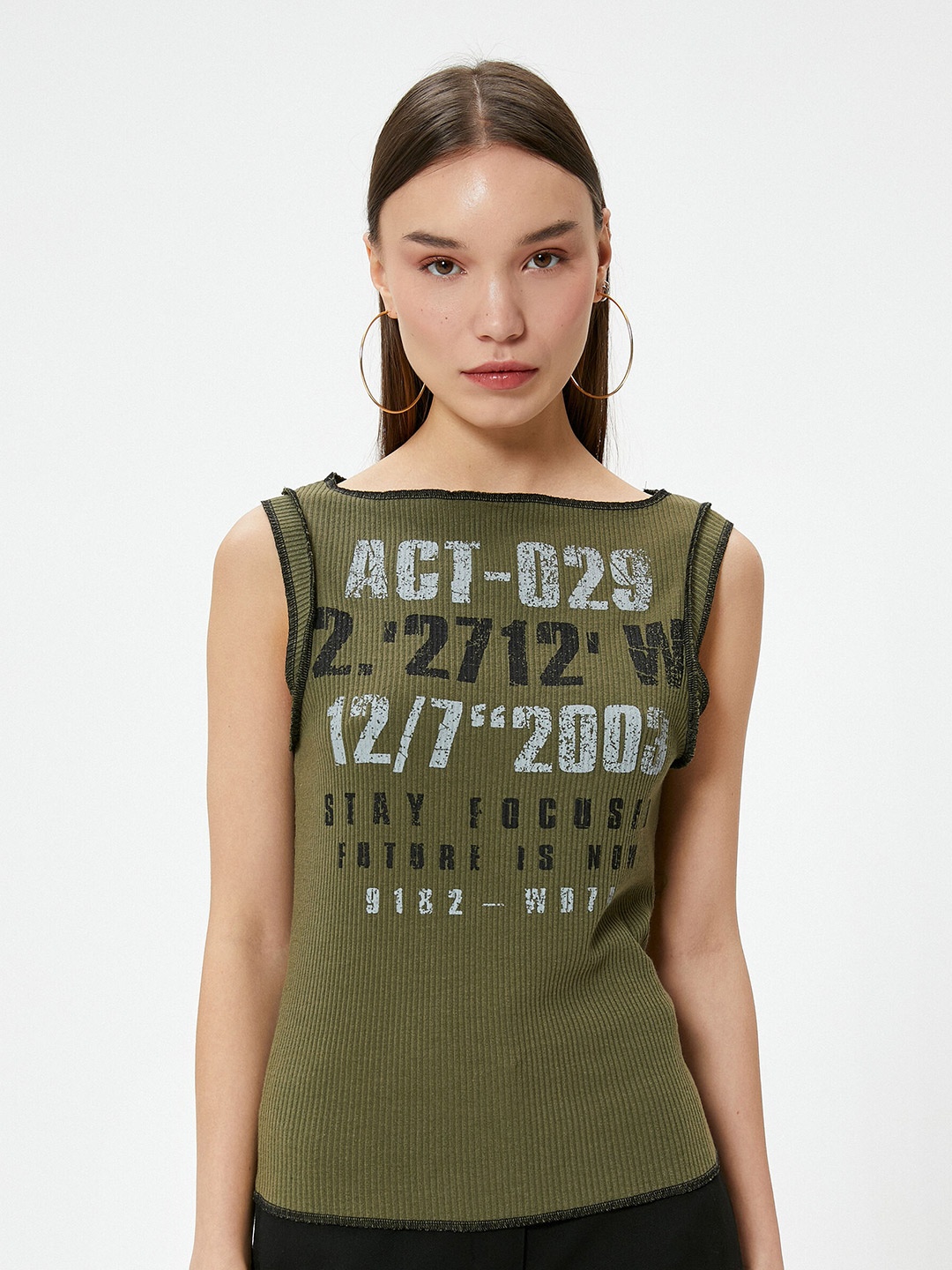 

Koton Print Top, Khaki