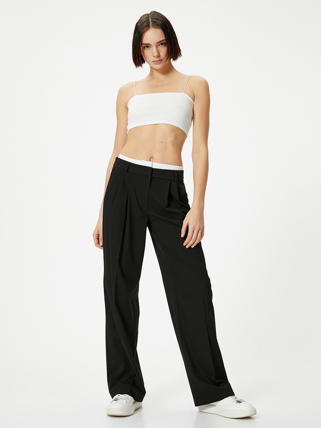 

Koton Cotton Crop Top, Beige