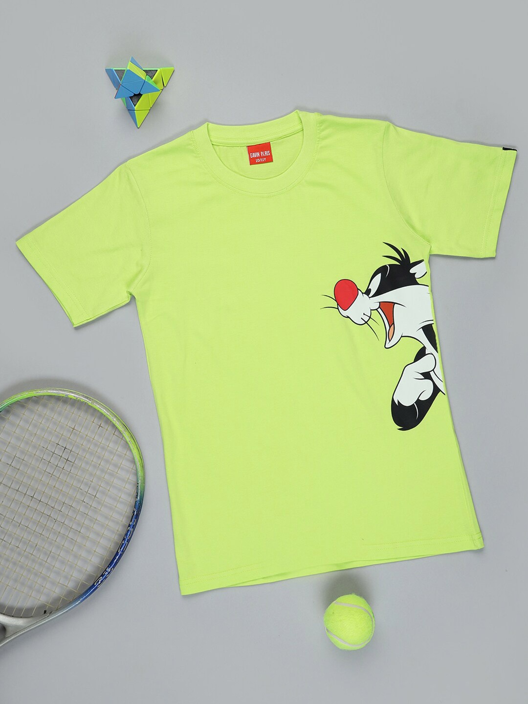

Gavin Paris Boys Pure Cotton Bio Finish Applique T-shirt, Green
